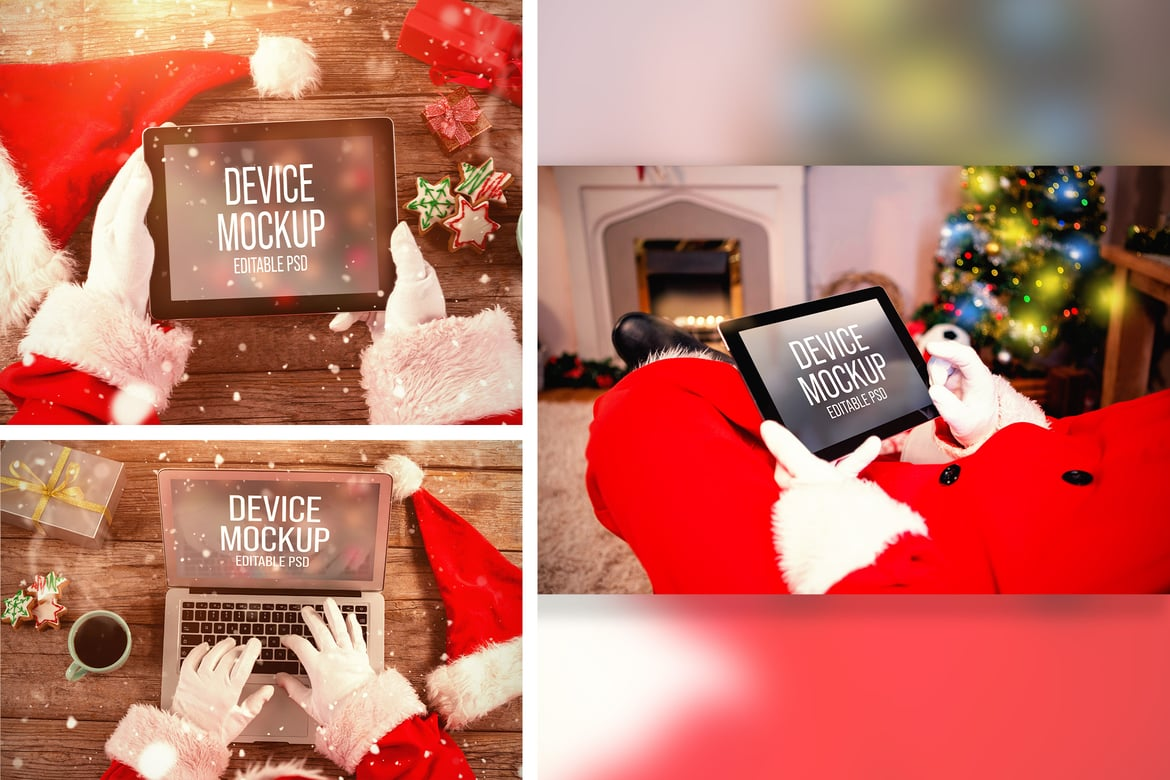 Christmas Device Screen Mockup Set（347038）-技能树